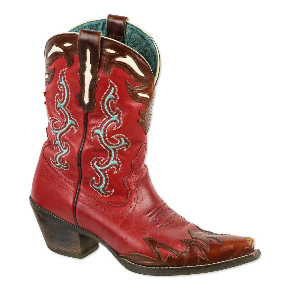 Ariat Brown/Red Wichita Mesa Leather Cowboy Boots