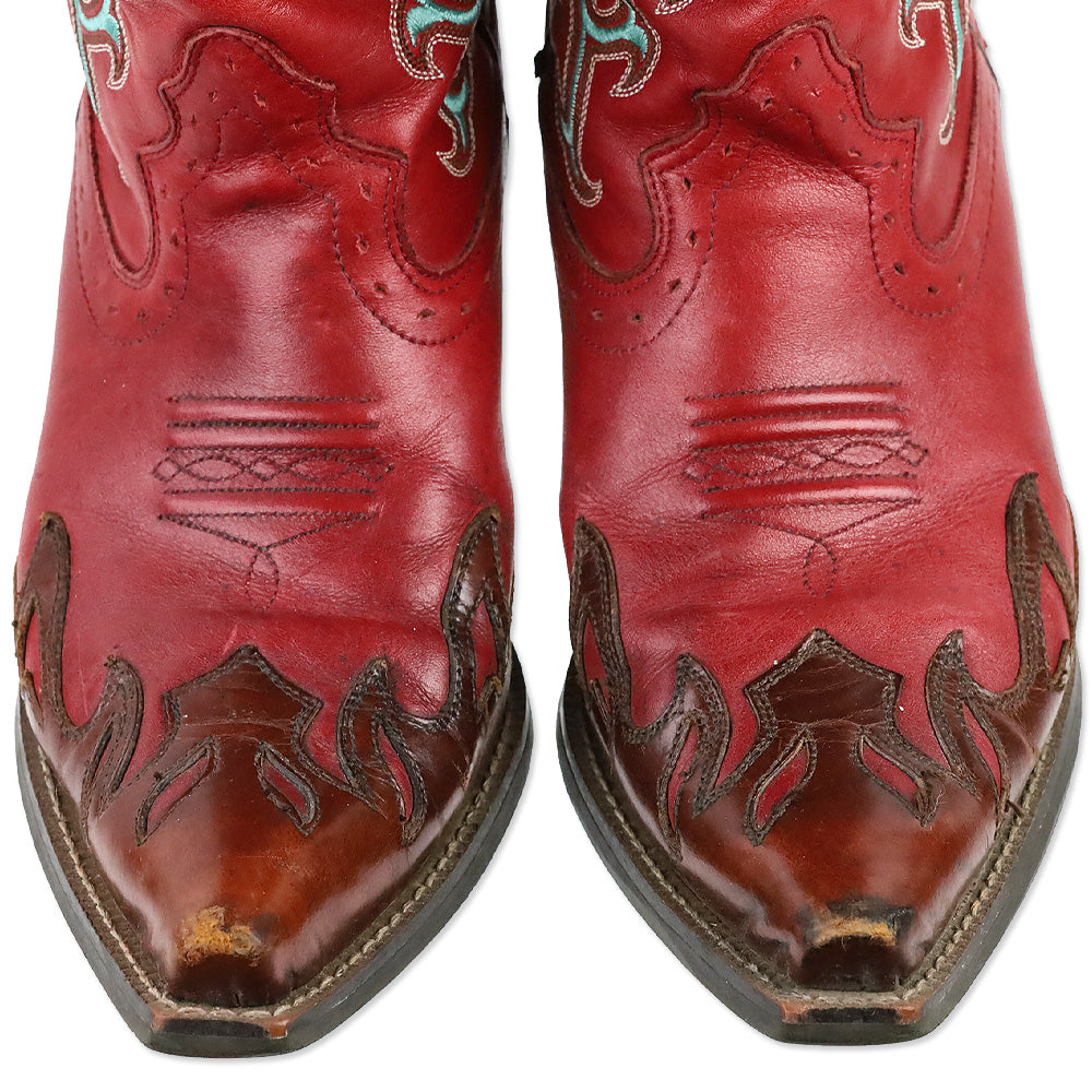 Ariat Brown/Red Wichita Mesa Leather Cowboy Boots