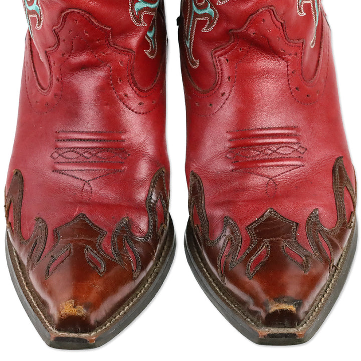 Ariat Brown/Red Wichita Mesa Leather Cowboy Boots