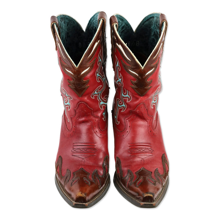 Ariat Brown/Red Wichita Mesa Leather Cowboy Boots