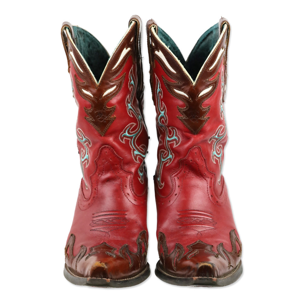 Ariat Brown/Red Wichita Mesa Leather Cowboy Boots