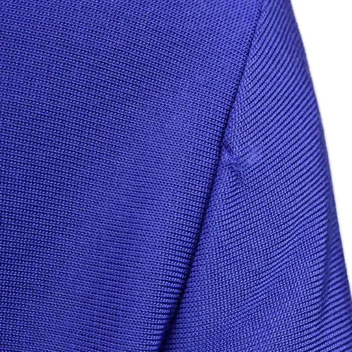 Armani Collezioni Royal Blue Knit Peplum Zip Up Jacket