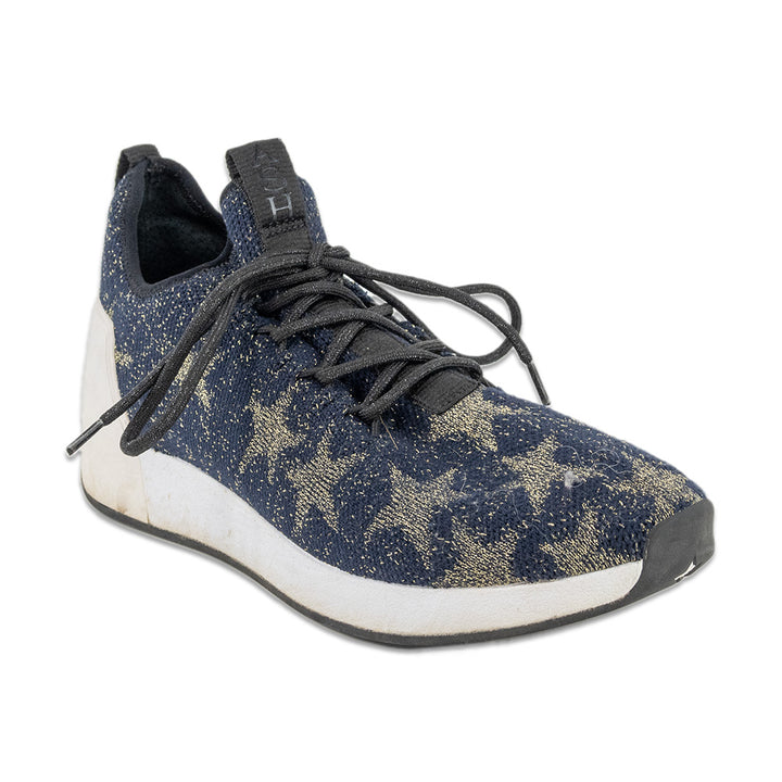 Ash Jaguar Navy and Metallic Gold Star Knit Sneakers