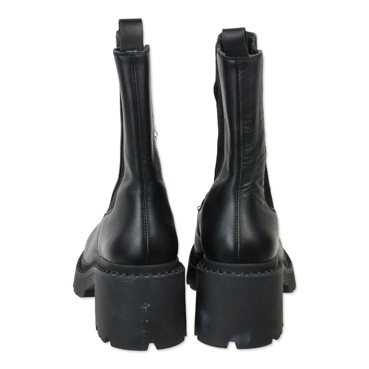 Ash Nile Black Leather Platform Chelsea Boot