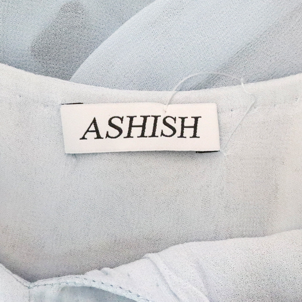 Ashish Spring 2021 Sky Blue Georgette Rose Sequin Maxi Slip Dress