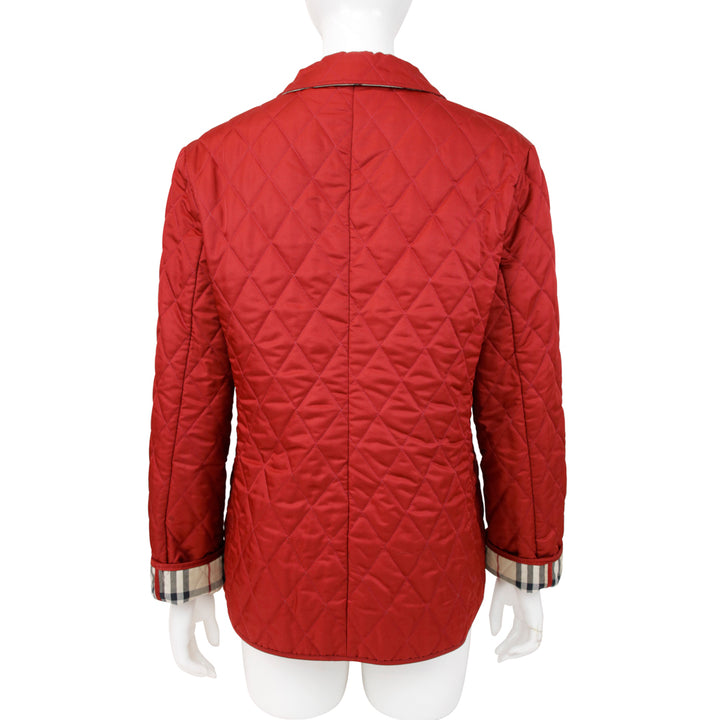 Burberry London Red Quilted Jacket