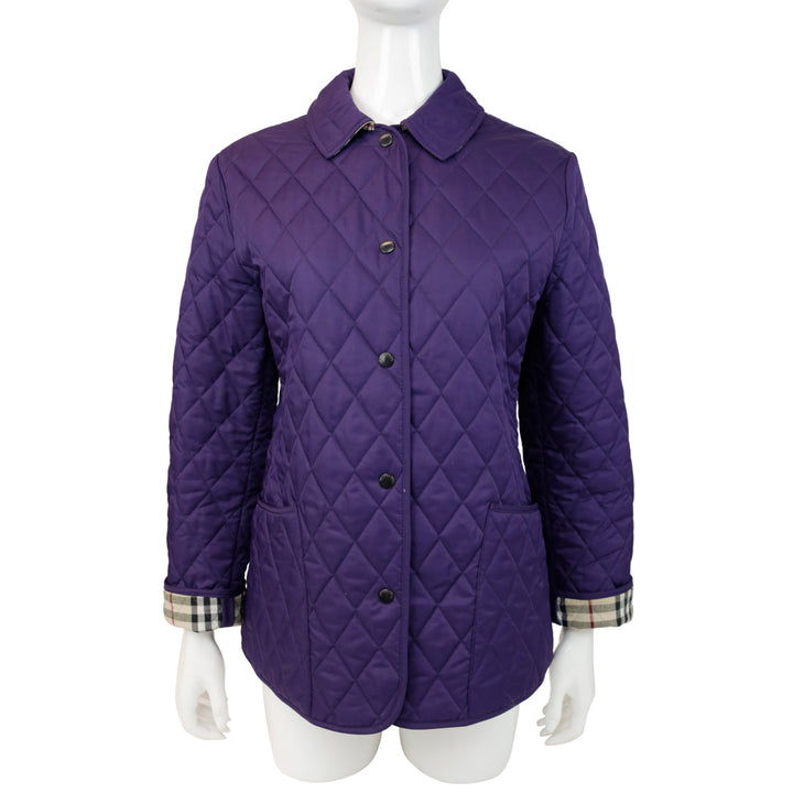 Burberry London Purple Quilted Jacket