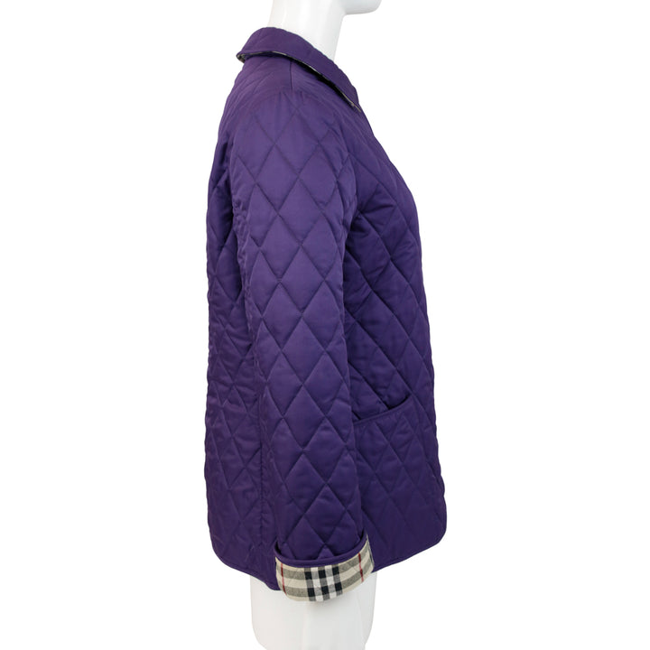 Burberry London Purple Quilted Jacket