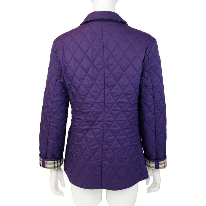 Burberry London Purple Quilted Jacket
