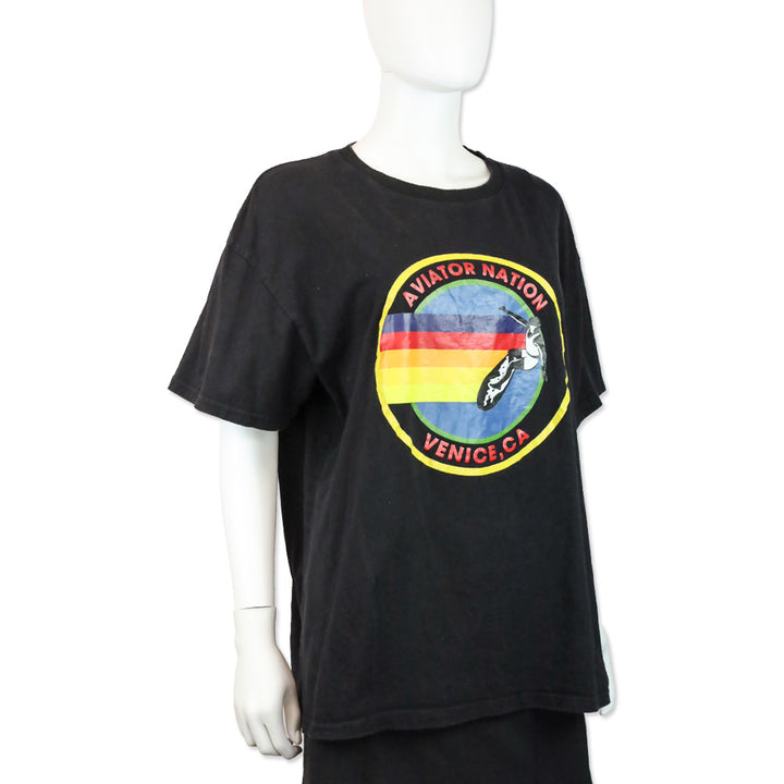 Aviator Nation Black Signature Venice California Tee