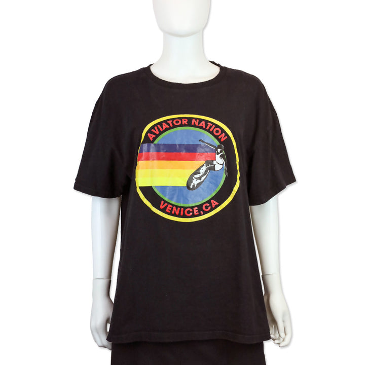 Aviator Nation Black Signature Venice California Tee