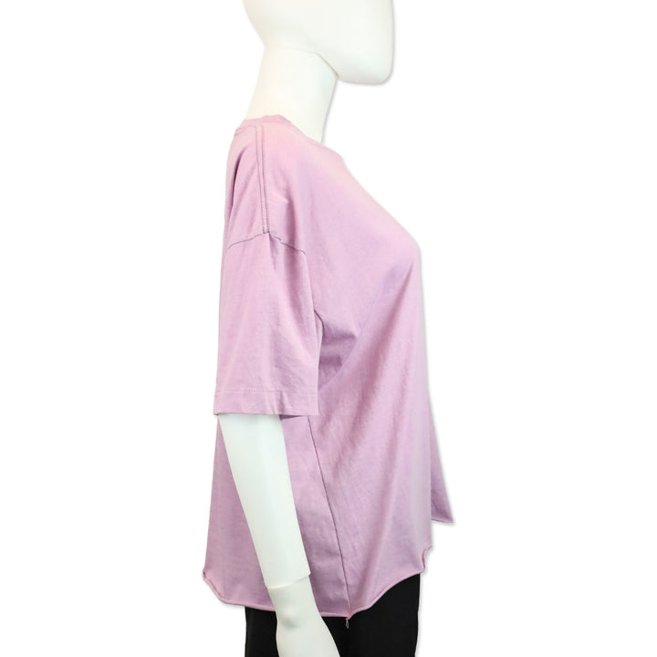 Aviator Nation Mauve Purple Rainbow Heart Stitch Boyfriend Tee