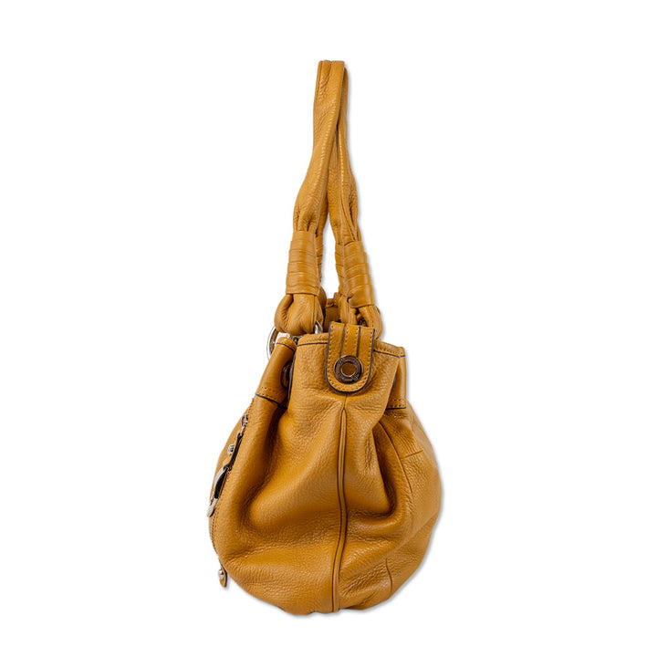 B. Makowsky Durango Mustard Yellow Leather Tote