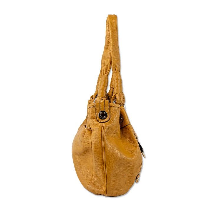 B. Makowsky Durango Mustard Yellow Leather Tote