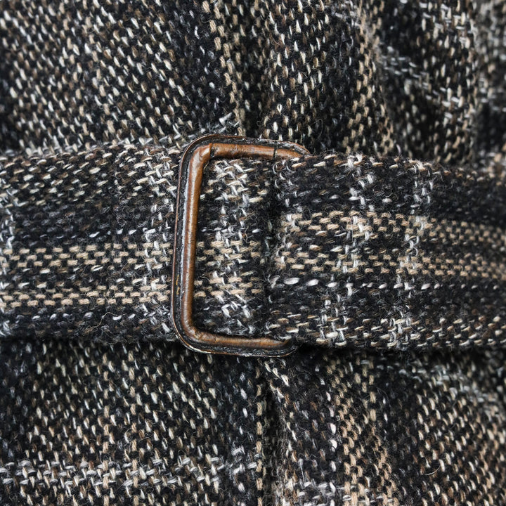 BCBGMaxazria Brown/Multi-Color Tweed Fur Trim 3/4 Sleeve Jacket