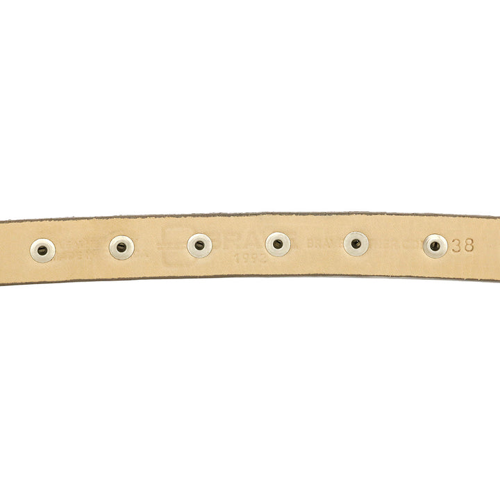 BRAVE Leather Grey Snakeskin Silver Studded Belt