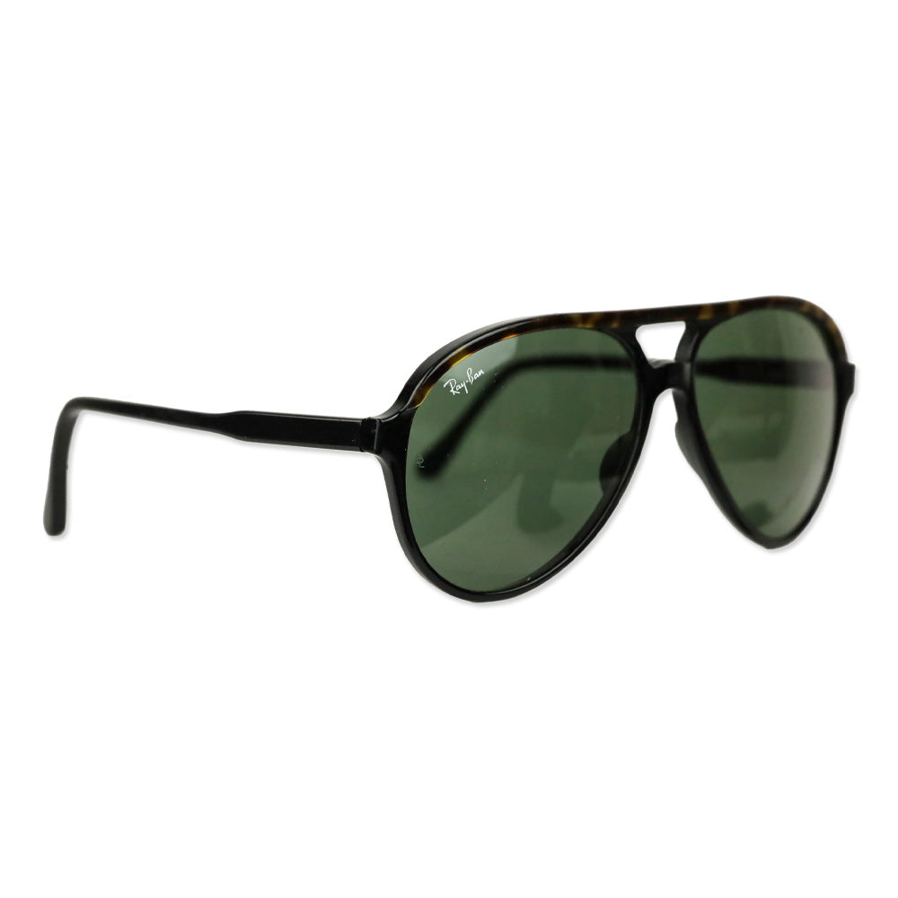 B&L Ray-Ban Black Lomb & Tortoise Bausch Traditional Aviator Sunglasses