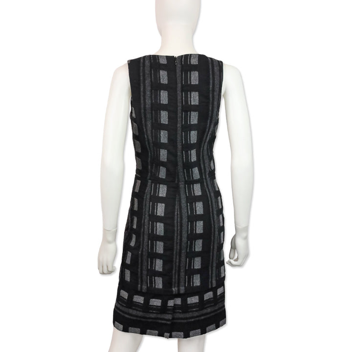 Balenciaga 2010 Black Check Plaid Sleeveless Dress