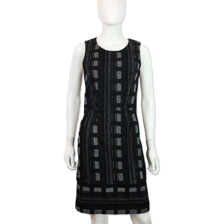Balenciaga 2010 Black Check Plaid Sleeveless Dress