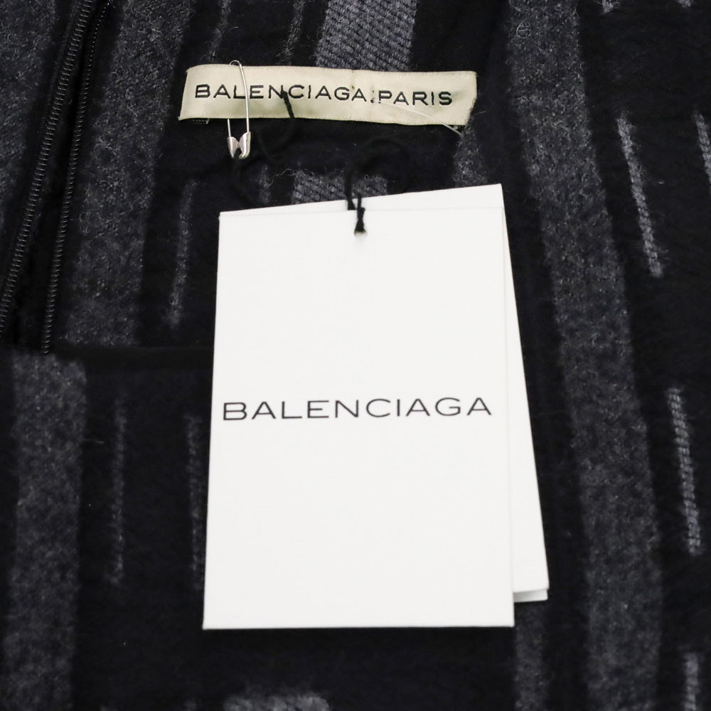 Balenciaga 2010 Black Check Plaid Sleeveless Dress