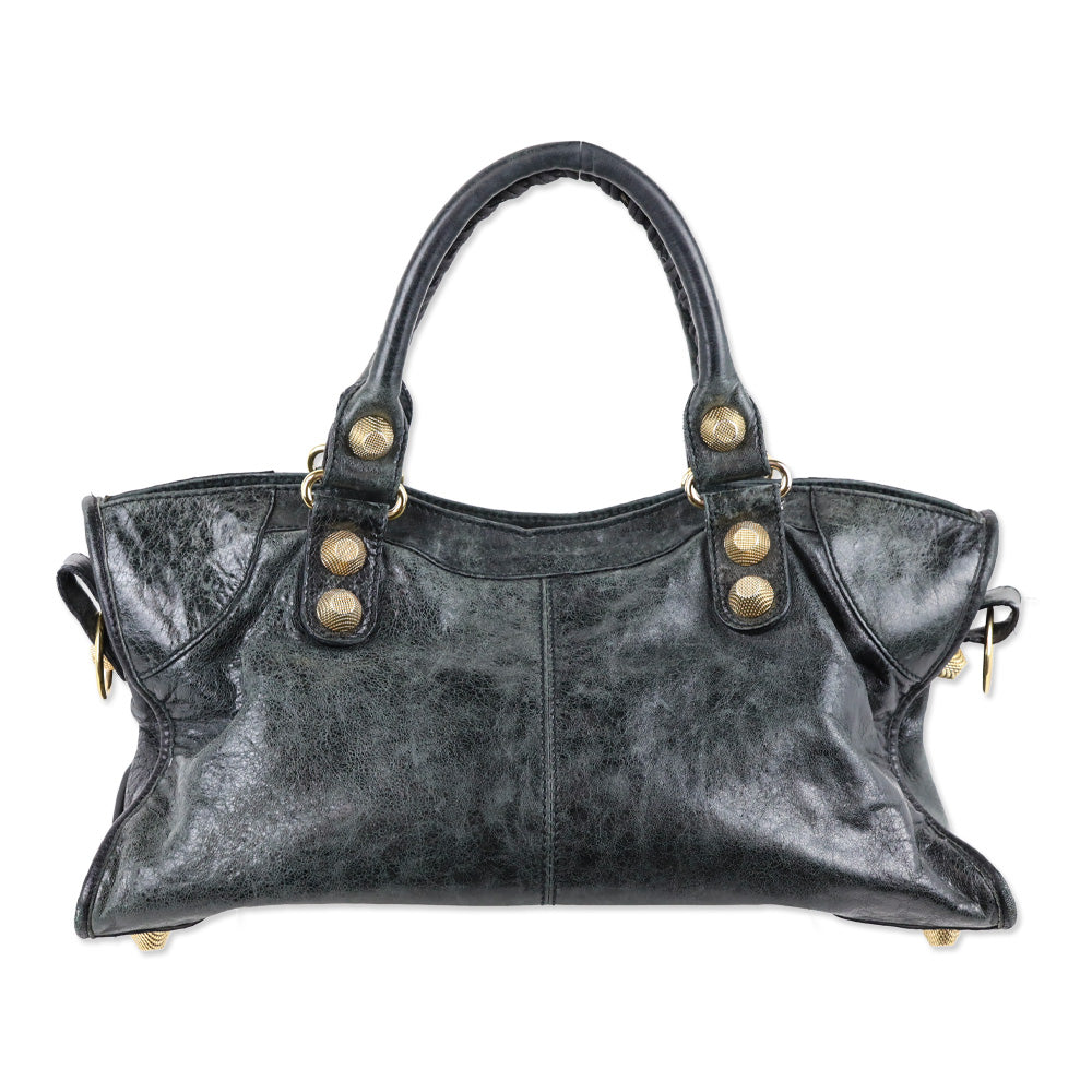 Balenciaga Anthracite Agneau Leather Giant 21 Gold Hardware Part Time Bag