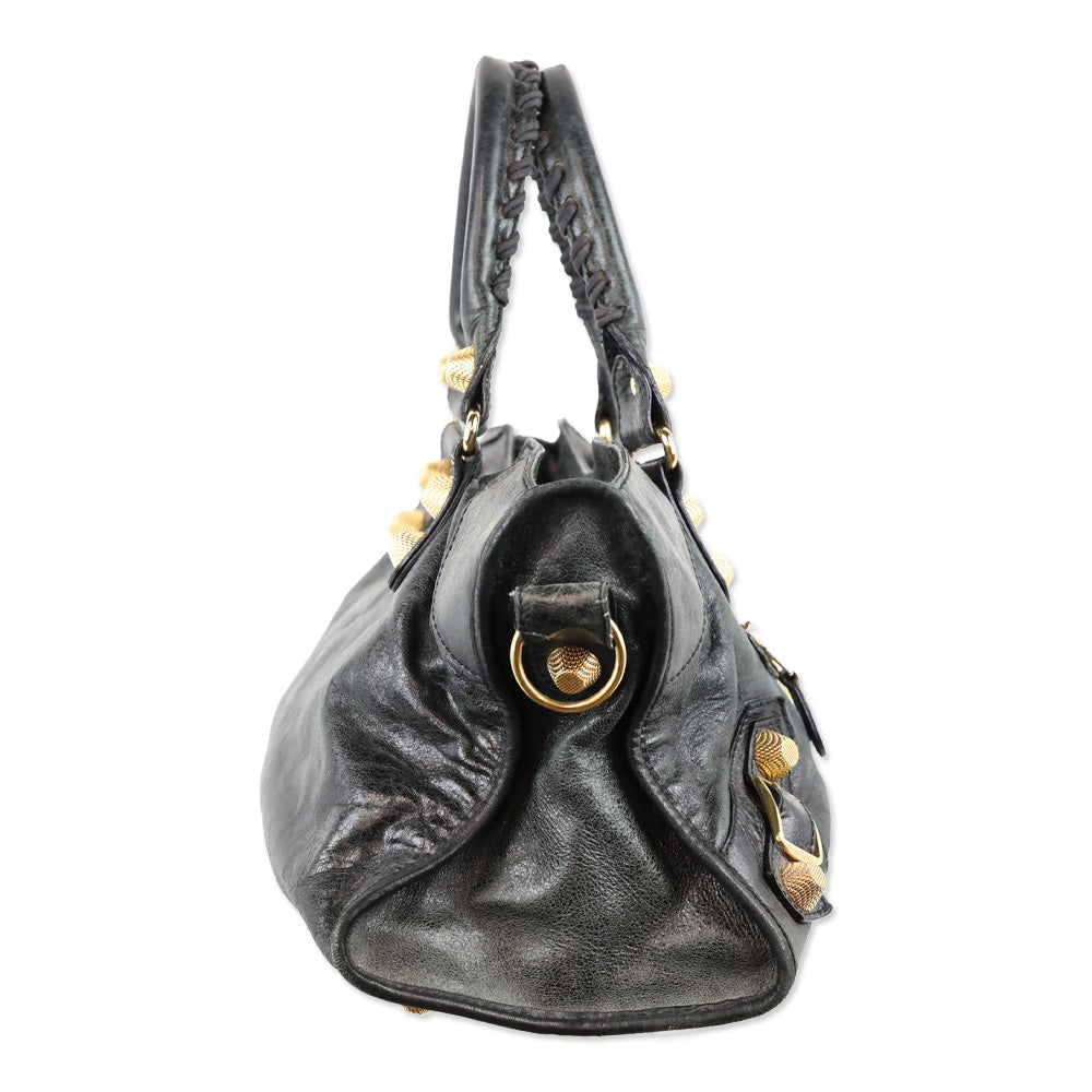 Balenciaga Anthracite Agneau Leather Giant 21 Gold Hardware Part Time Bag