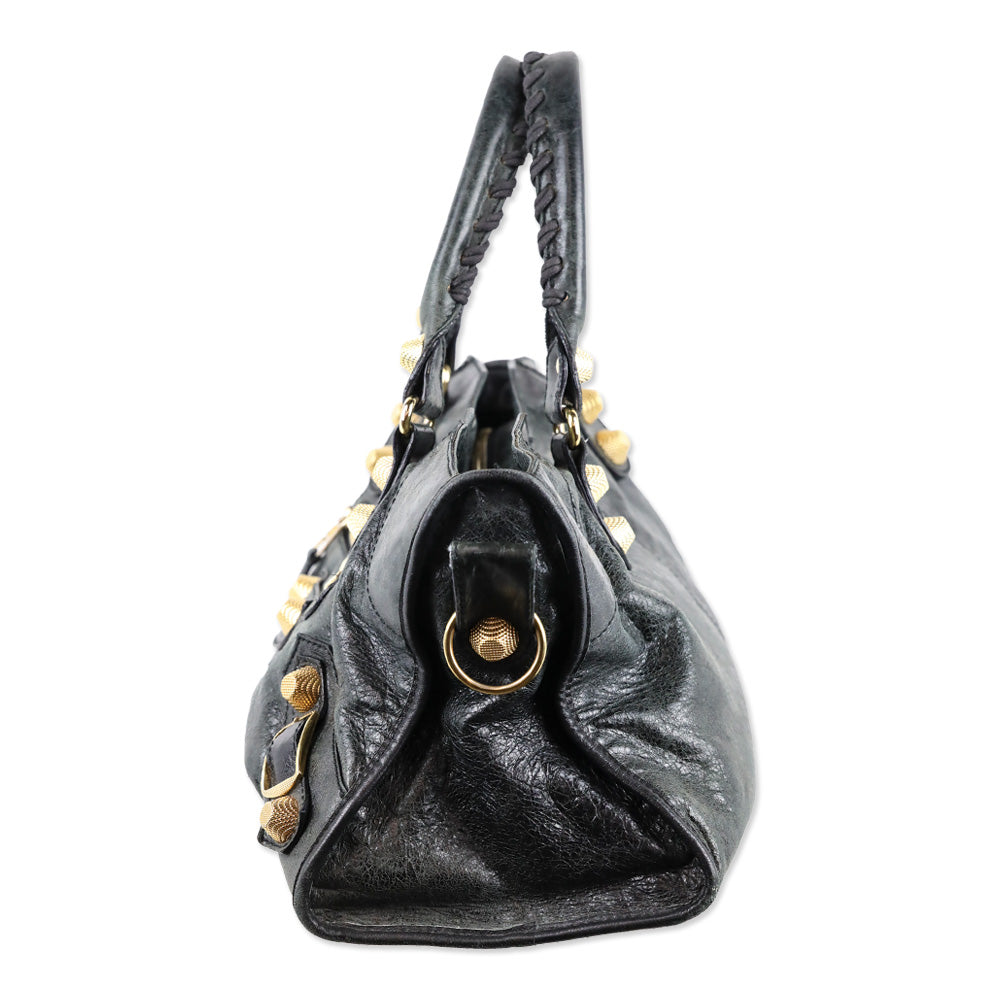 Balenciaga Anthracite Agneau Leather Giant 21 Gold Hardware Part Time Bag