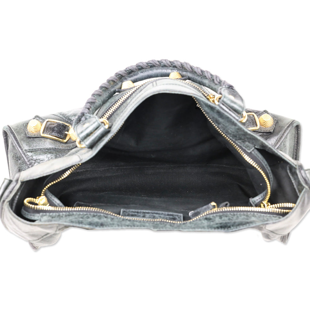 Balenciaga Anthracite Agneau Leather Giant 21 Gold Hardware Part Time Bag