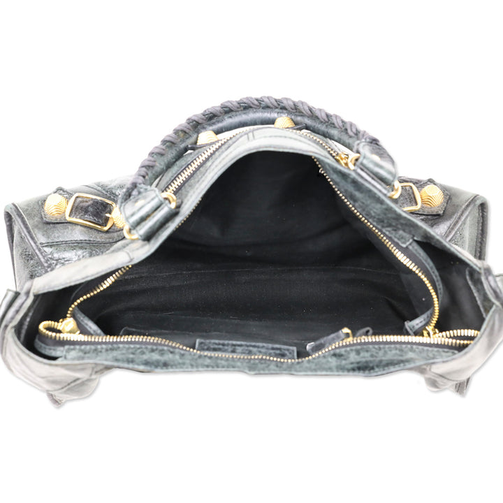 Balenciaga Anthracite Agneau Leather Giant 21 Gold Hardware Part Time Bag