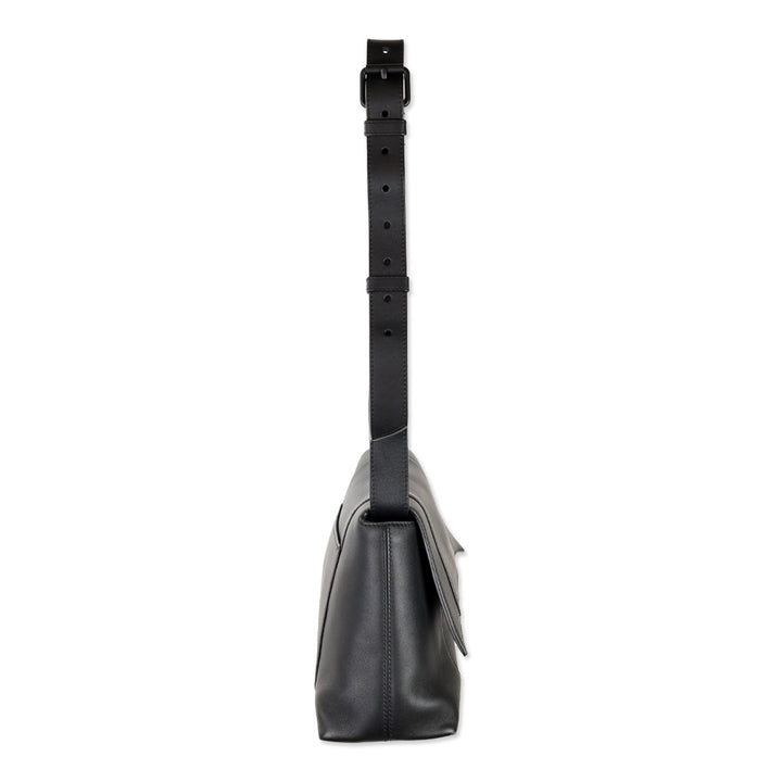 Balenciaga Black Leather Small Soft Hourglass Shoulder Bag
