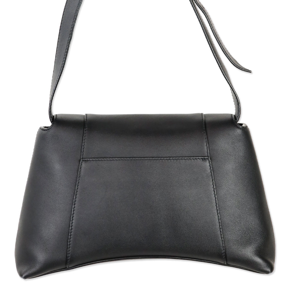 Balenciaga Black Leather Small Soft Hourglass Shoulder Bag