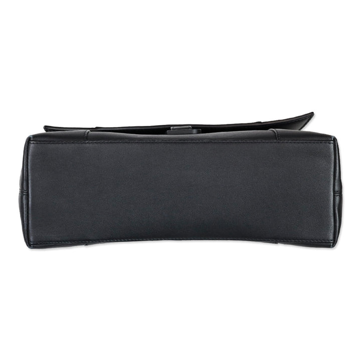 Balenciaga Black Leather Small Soft Hourglass Shoulder Bag