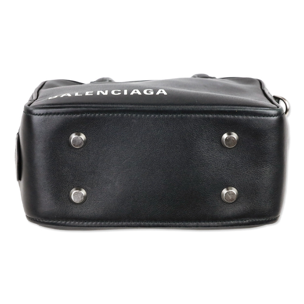 Balenciaga Black Leather XS Triangle Square Bag