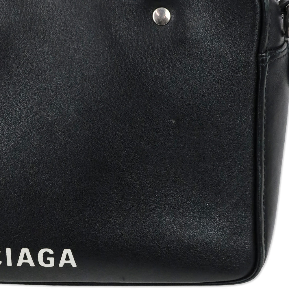 Balenciaga Black Leather XS Triangle Square Bag