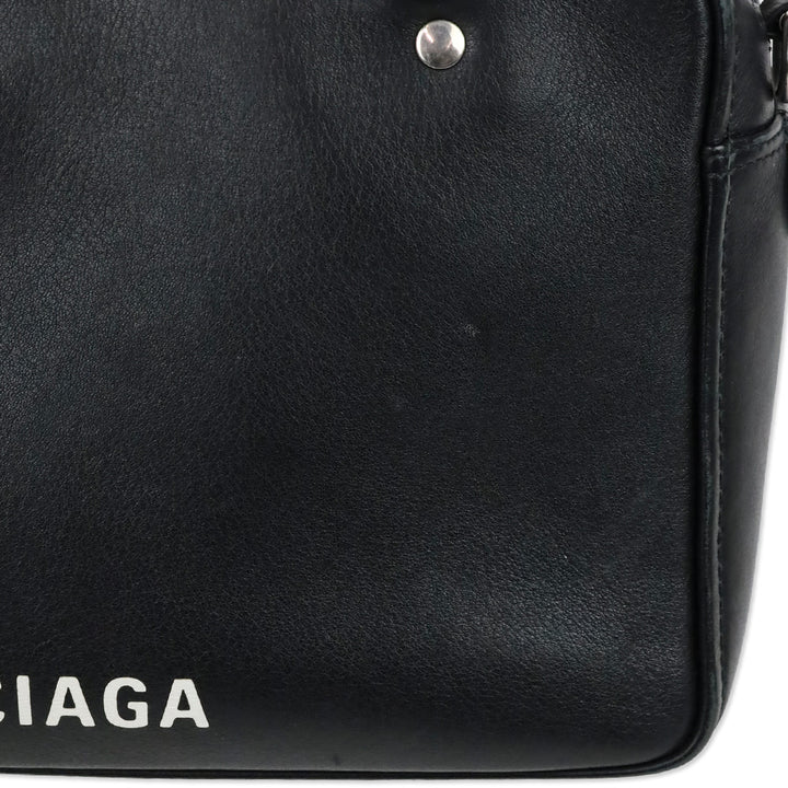 Balenciaga Black Leather XS Triangle Square Bag