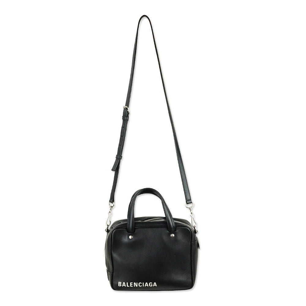 Balenciaga Black Leather XS Triangle Square Bag