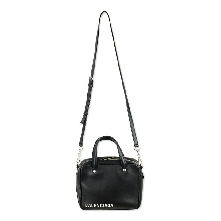 Balenciaga Black Leather XS Triangle Square Bag