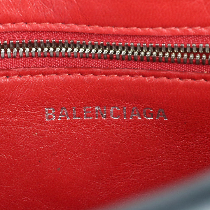 Balenciaga Black Leather XS Triangle Square Bag