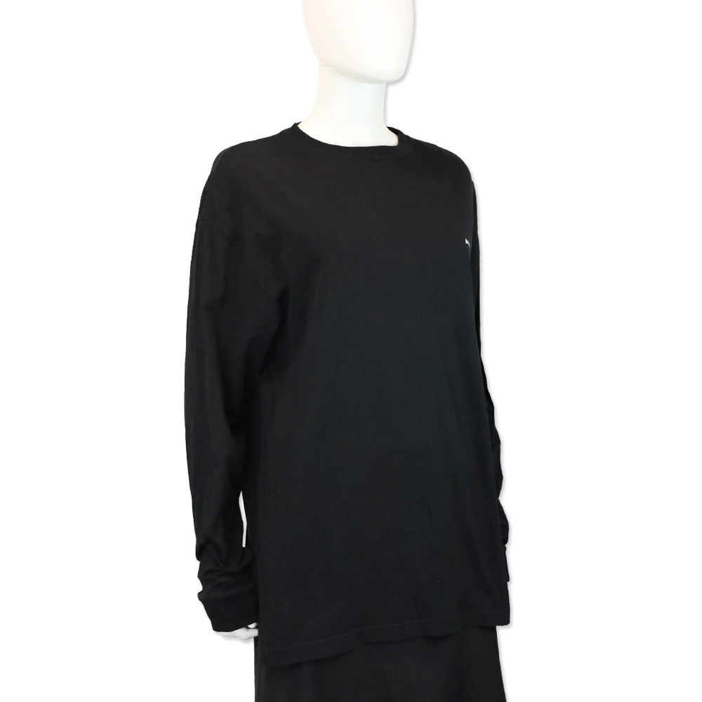 Balenciaga Black Logo Long Sleeve Top