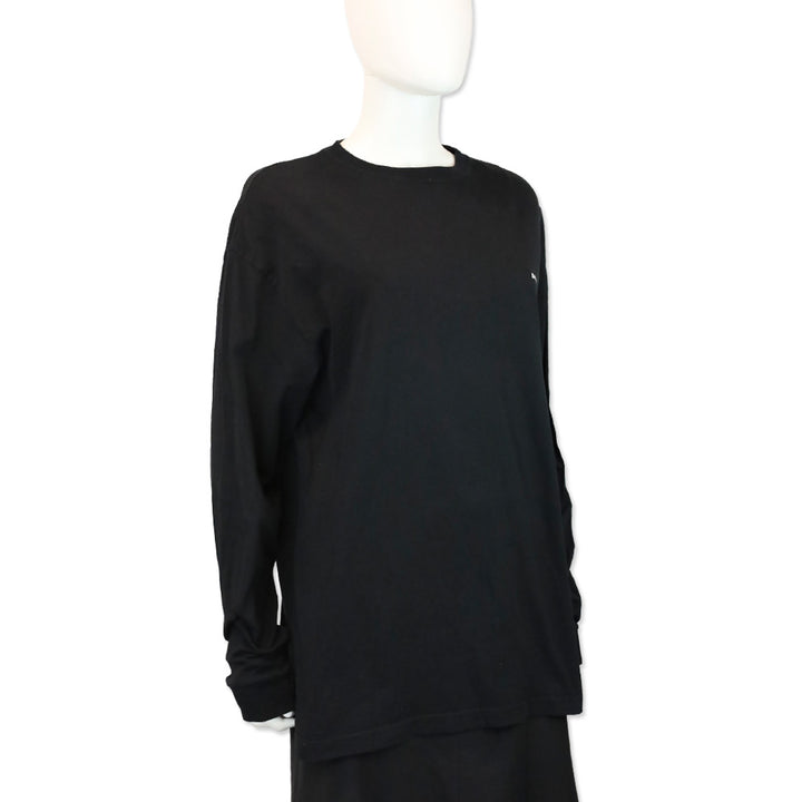 Balenciaga Black Logo Long Sleeve Top