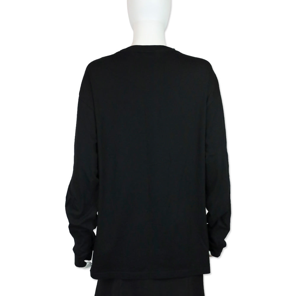 Balenciaga Black Logo Long Sleeve Top