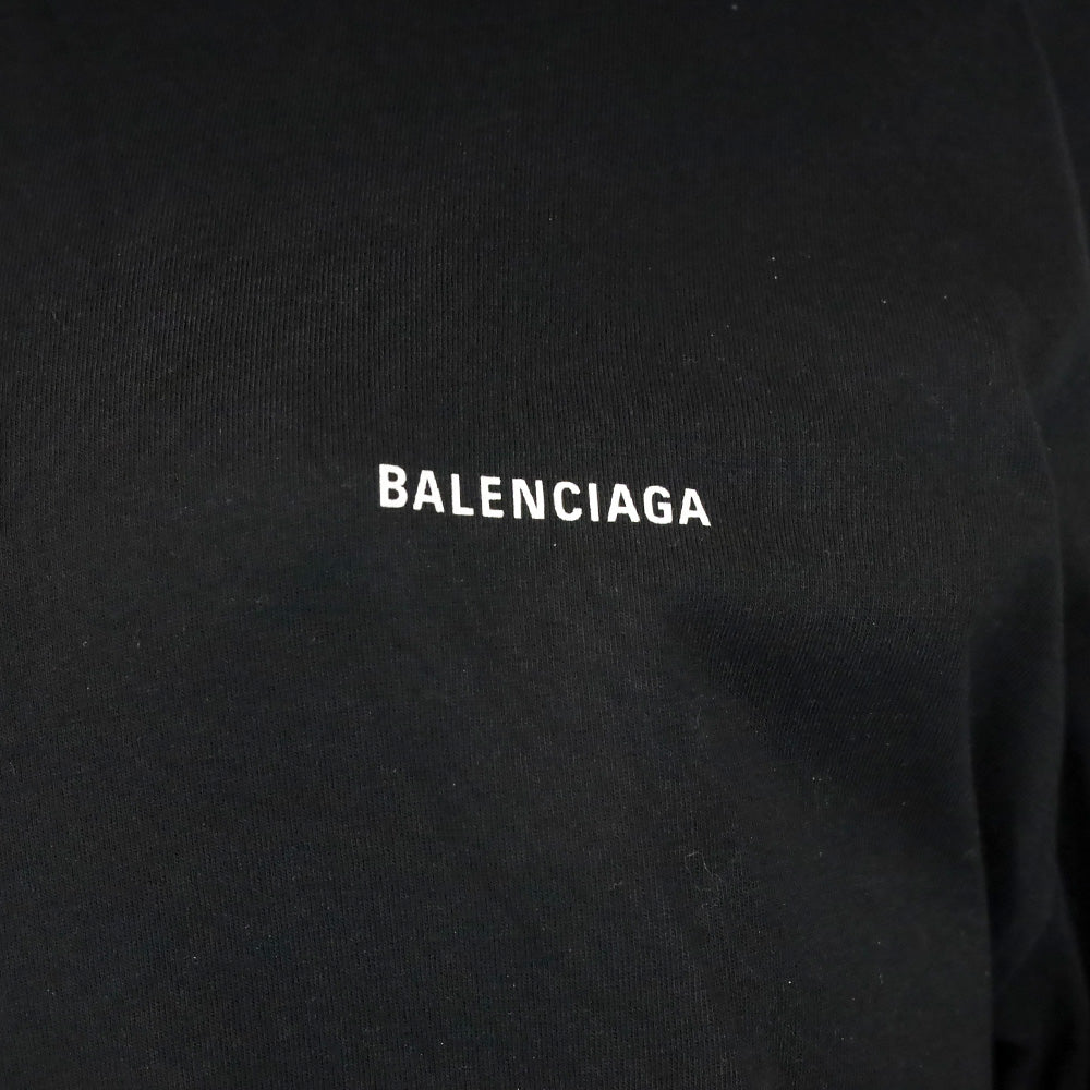 Balenciaga Black Logo Long Sleeve Top