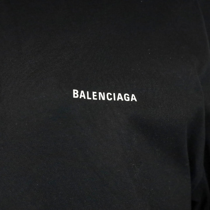 Balenciaga Black Logo Long Sleeve Top