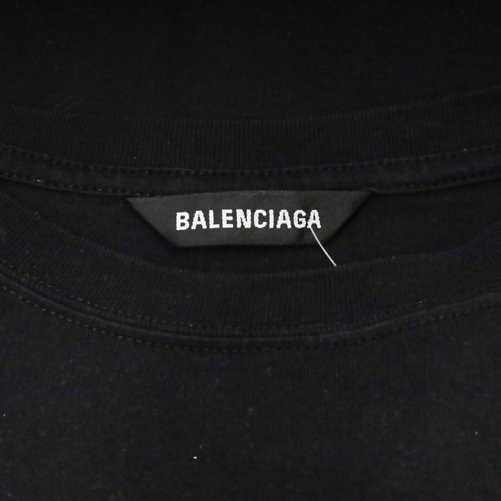 Balenciaga Black Logo Long Sleeve Top