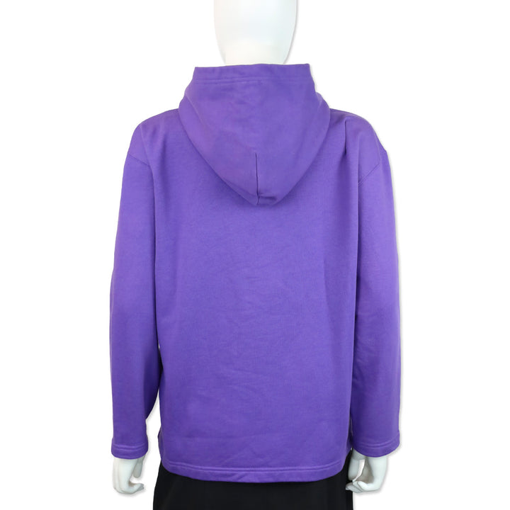 Balenciaga Purple Rhinestone Bébé Cropped Logo Hoodie
