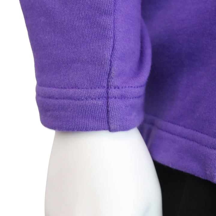 Balenciaga Purple Rhinestone Bébé Cropped Logo Hoodie