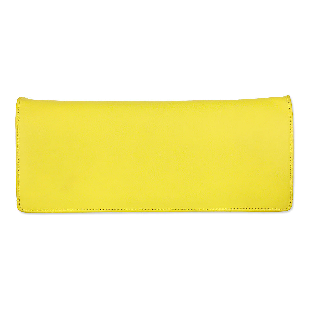 Balenciaga Yellow Leather Papier Wand Long Clutch