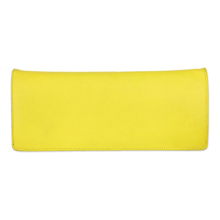 Balenciaga Yellow Leather Papier Wand Long Clutch