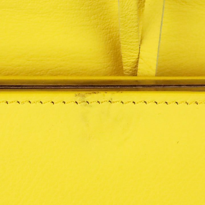 Balenciaga Yellow Leather Papier Wand Long Clutch