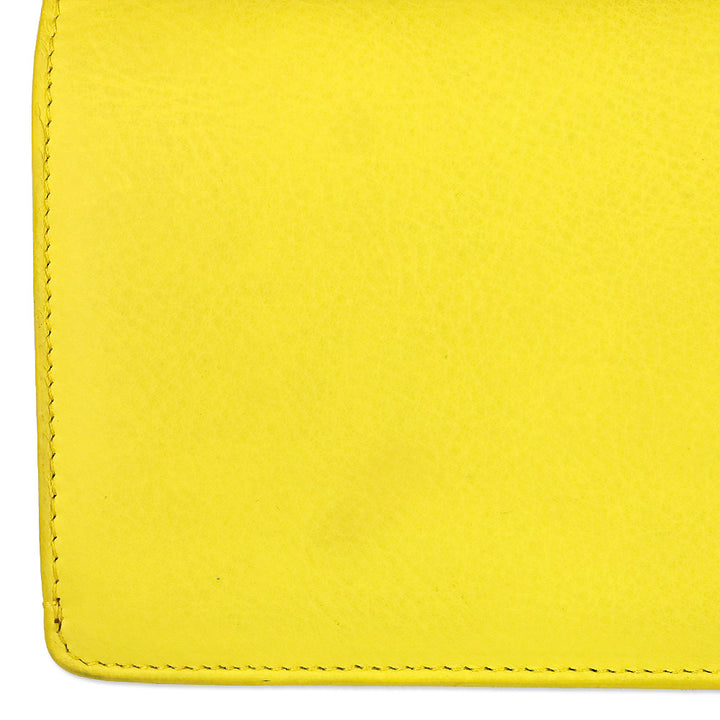 Balenciaga Yellow Leather Papier Wand Long Clutch